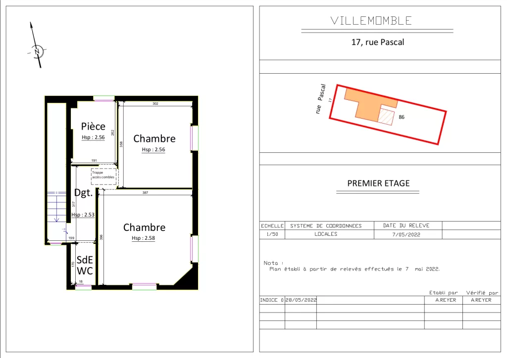 Plans Architecte, à Villemomble